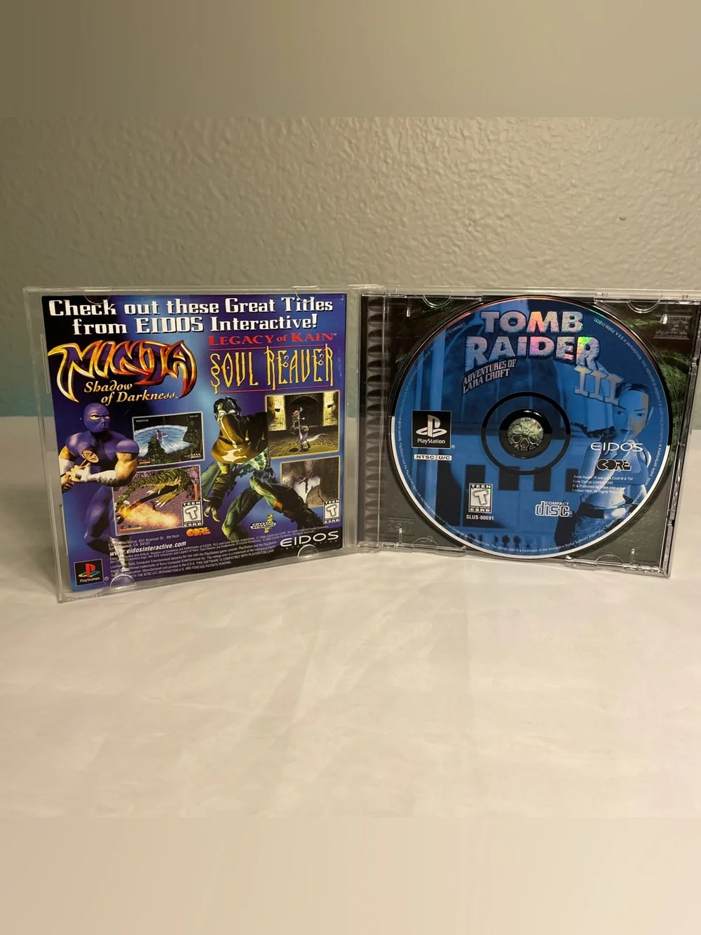 Tomb Raider III 3: Adventures of Lara Croft (PlayStation, PS1, 1999) Tested Work